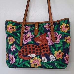 Dooney & Bourke Whimsical Leopard/Flower Tote